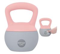 SPORTNOW 12kg Kettlebell Souple à Poignée Antidérapante, Rose et Gris
