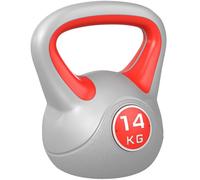 Kettlebell - SPORTNOW - 14 kg - avec poignée ergonomique - musculation, entraînement - 26 x 18 x 32 cm - rouge