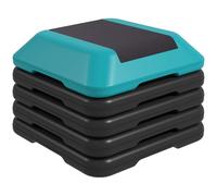 SPORTNOW Aerobic Stepper Marche d'exercice avec 5 Hauteur réglable de 10/15/20/25/30 cm Stepper de Fitness Charge 150 kg pour entraînement à la Maison Gym Bleu