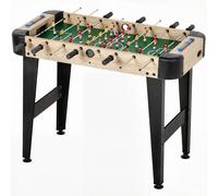 SPORTNOW Baby-foot de table de 92 cm avec 22 joueurs, 2 balles, marqueurs manuels, poignées antidérapantes, bois naturel