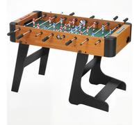 SPORTNOW Baby-Foot Pliable en Bois sur Pied 118 x 107,5 x 78 cm Marron