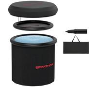 SPORTNOW Baignoire d'extérieur portable de 300 L, piscine de récupération d'eau froide avec couvercle, couvercle, sac de transport, pour athlètes, noir