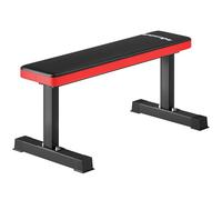 SPORTNOW Banc de gymnastique plat avec coussin rembourré, banc de musculation en acier d'une capacité de 300 kg, pour la maison et la salle de sport, 106x26x48cm, noir