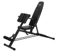 SPORTNOW Banc de musculation multifonctionnel, banc incliné et plat réglable avec dossier 6 positions, assise 3 positions, Noir
