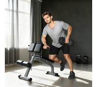 SPORTNOW Banc romain réglable et pliable multifonction, Capacité 150 kg, Argent