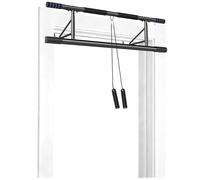 SPORTNOW Barre de traction de porte, barre de traction sans perçage, support de pompes avec bandes de résistance, poignées rembourrées pour exercices de gym à domicile