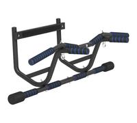 SPORTNOW Barre de traction, poignées antidérapantes, home gym Noir | Barre de traction cadre de porte, support de pompes, fente anti-chute, entraînement du haut du corps