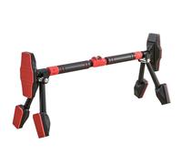 SPORTNOW Barre de traction réglable de 79 à 98 cm, barre de porte niveau intégré, structure triangulaire robuste, sans perçage, support à 6 points, poignées antidérapantes, jusqu'à 225 kg, noir