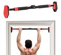 SPORTNOW Barre de traction sans vis, cadre de porte, barre de traction avec niveau, largeur réglable de 96 à 130 cm, pour salle de sport à domicile, charge maximale 200 kg