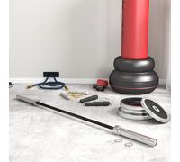 SPORTNOW Barre d'haltères en acier 180 cm Ø50 mm avec 2 pinces Charge 200 kg Barre de musculation pour disques Ø5 cm Fitness