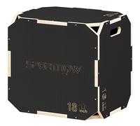 SPORTNOW Box de saut, coins sans arêtes, contreplaqué, réglable en hauteur, poignées latérales, Noir