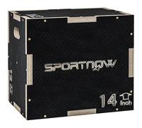 SPORTNOW Box Jump pliométrie 3 en 1 appareil boîte à saut antidérapant musculation fitness & entraînement croisé plyobox pour box training en bois, hauteur 30/35/40 cm, noir