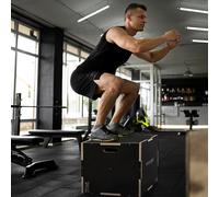 SPORTNOW Box Jump pliométrie 3 en 1 boîte à saut musculation fitness & crossfit pour box training en bois, 51/61/76 cm
