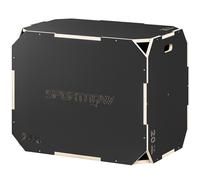 SPORTNOW Box plyo 3-en-1, box de saut avec poignées, pour fitness à domicile et entraînements en extérieur, 3 hauteurs, bois, noir
