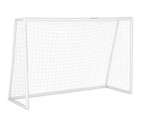 SPORTNOW But de Football Cage de Foot But d'entrainement Filet de Football en PVC - piquets Inclus - dim. 300L x 120l x 200H cm Blanc
