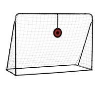 SPORTNOW But de Football Filet de Rebond rebondisseur But d'entraînement Angle réglables avec Filet de Rebond Cible Mobile dim. 213L x 150l x 100H cm Noir