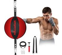 SPORTNOW Cadre de Boxe avec Corde Élastique et Boucle à Clip Réglable | Boxe double extrémité, ballon de vitesse, pliable, pour adultes et ados.