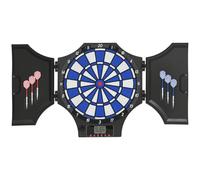SPORTNOW Cible Jeu de Fléchettes Électronique 2 Portes Refermables Noir | 31 Jeux, 285 Variations, Affichage LCD, Haut-Parleur, Jusqu'à 8 Joueurs