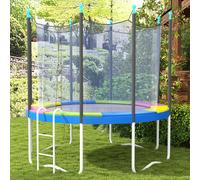 SPORTNOW Coussin de protection trampoline 305cm avec cordon élastique résistant aux intempéries et UV anti-déchirure, multicolore