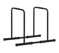 SPORTNOW Dips Barre Parallèle Station de Musculation en Acier, Hauteur et Espacement Réglables, 90-102x65x80-90cm, Noir noir