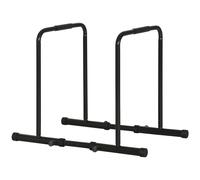SPORTNOW Dips Barre Parallèle Station de Musculation en Acier, Hauteur et Espacement Réglables, 90-102x65x80-90cm, Noir