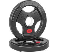 SPORTNOW Disques de Poids Olympiques en Acier 10 kg Finition PVC Noir