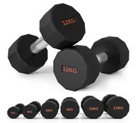SPORTNOW Dumbbells Set, Hand Weights Pair with 12-Sided Shape and Non-Slip Grip for Men Women Home Gym Workout, 2 x 2kg/2 x 4kg/2 x 6kg/2 x 8kg/2 x 10kg/2 x 12kg