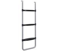 Sport Now Échelle de trampoline 3/2 marches — marches larges, crochet universel, 120 kg — Argent