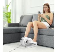 SPORTNOW Elliptique de bureau, vélo elliptique électrique écran LCD, télécommande et 10 vitesses réglables, 45 x 42 x 27 cm blanc