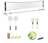 Sport Now Ensemble de Badminton, Pickleball et Volleyball 3 en 1 Noir