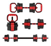 SPORTNOW Ensemble d'haltères 4 en 1 Haltères Set Haltères ajustables de 20 KG pour la musculation à domicile