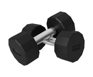 SPORTNOW Ensemble d'haltères courtes total 20 Kg - entraînement musculaire & haltérophilie - poignée antidérapante, fitness, sport à domicile, noir