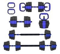 SPORTNOW Ensemble d'Haltères Musculation 6-en-1 25 kg Bleu et Noir