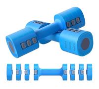 SPORTNOW Ensemble d'haltères réglables 4 en 1, 1/1,5/2/2,5 kg, en métal avec poignées antidérapantes et design carré, pour entraînement à la maison, salle de sport, bleu