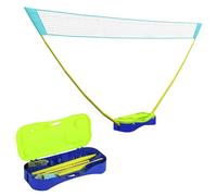 SPORTNOW Filet de Badminton 2 en 1-4 m - avec Support - Filet de Tennis réglable avec Sac de Transport - pour l'intérieur et l'extérieur