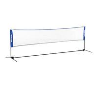 SPORTNOW Filet de badminton pliable et réglable en hauteur avec sac de transport pour tennis, badminton, pickleball, volleyball, 4 m, noir et bleu