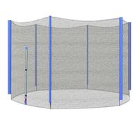 SPORTNOW Filet de Remplacement pour Trampolines 8 Poteaux Droits | Filet de Sécurité pour Trampolines, Rond, Entrée Zippée