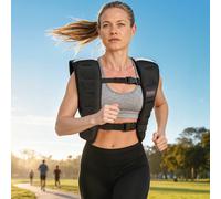 SPORTNOW Gilet lesté 8 kg veste lestée respirant avec sangles réglables et bandes réfléchissantes en sable de fer 43 x 33 cm noir