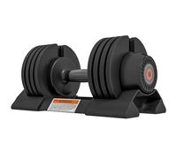 SPORTNOW Haltère réglable poid 3,5kg 6kg 8kg 10kg plateau et poignée antidérapante équipement de fitness pour la maison noir