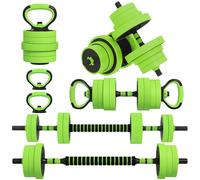 SPORTNOW Haltères réglables 4-en-1 Set Home Gym 40KG Vert