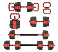 SPORTNOW Haltères réglables 6-en-1 avec barre de connexion 25kg