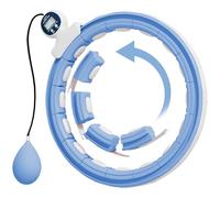 SPORTNOW Hula Hoop avec Picots de Massage Ajustable 76 à 113 cm Bleu Clair