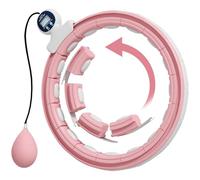 SPORTNOW Hula Hoop avec Picots de Massage Ajustable 76 à 113 cm Rose