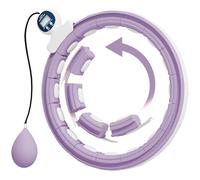 SPORTNOW Hula Hoop Cerceau Hula Hoop Fitness avec Picots de Massage Ajustable de 76 à 113 cm de Tour de Taille 16 Segments Amovibles, Fitness, Violet