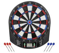 SPORTNOW Jeu de fléchettes électronique Tableau de fléchettes avec affichage LCD 6 fléchettes souples 18 jeux 159 variantes Jeu de fléchettes automatique Jusqu'à 8 joueurs