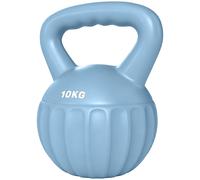 SPORTNOW Kettlebell 10 kg, haltère avec poignée Antidérapante, haltère à boule, musculation, entraînement, pour gym, bleu