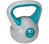 SPORTNOW Kettlebell 10 kg, haltère avec poignée ergonomique, haltère à boule, musculation, entraînement, pour fitness, gym, bleu