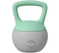 SPORTNOW Kettlebell 10 kg, Kettlebell souple avec remplissage de sable en métal et poignée antidérapante, pour l'entraînement de bodybuilding à domicile, fitness, vert menthe et gris