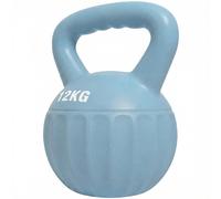 SPORTNOW Kettlebell 12 kg, haltère avec poignée Antidérapante, haltère à boule, musculation, entraînement, pour gym, bleu