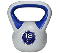 SPORTNOW Kettlebell 12 kg, haltère avec poignée ergonomique, haltère à boule, musculation, entraînement, 24 x 17 x 28 cm, bleu